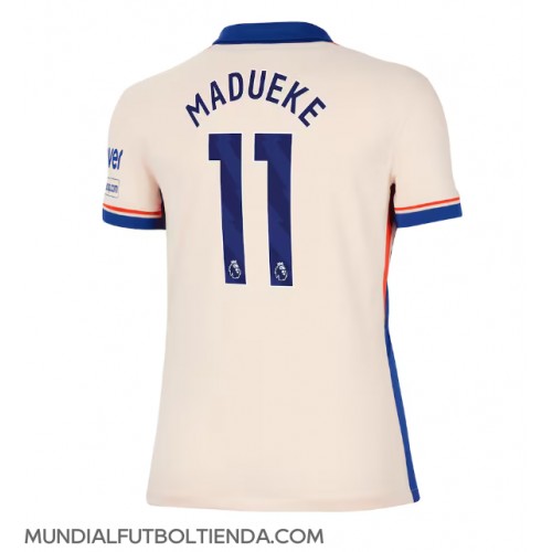 Camiseta Chelsea Noni Madueke #11 Segunda Equipación Replica 2024-25 para mujer mangas cortas